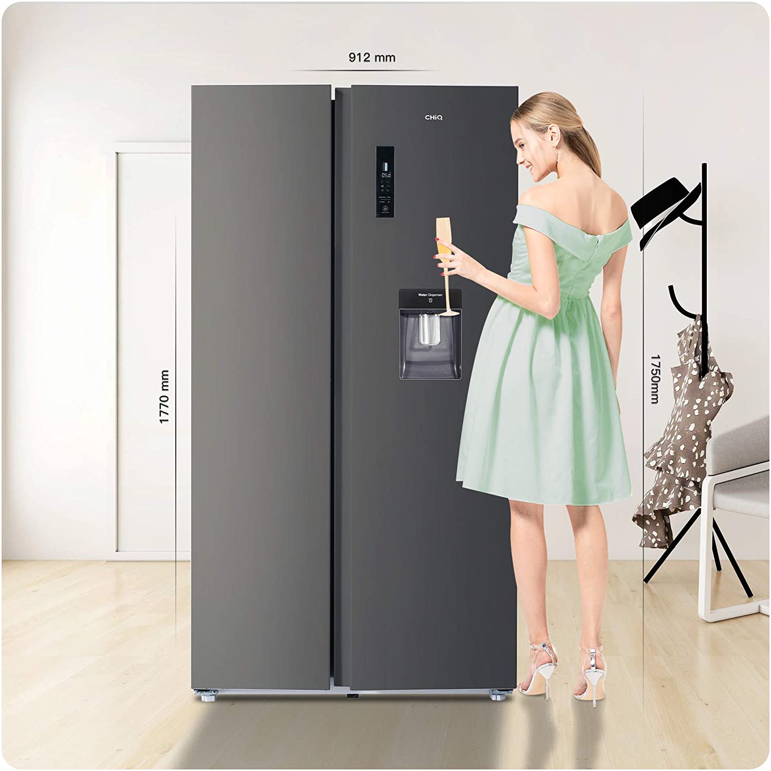Mini refrigerador de 3.2 pies cúbicos con congelador, refrigerador de 2  puertas y congelador, refrigerador pequeño compacto para dormitorio,  oficina