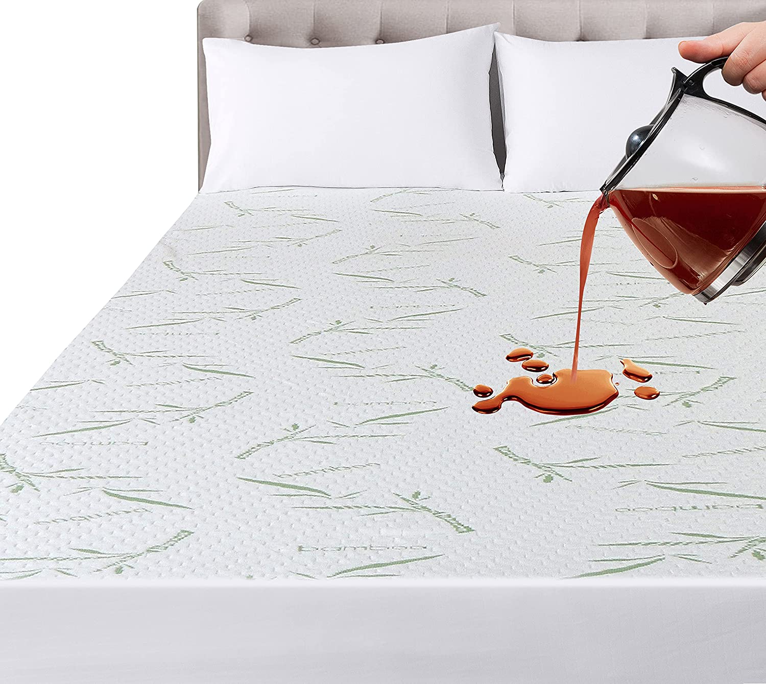 Utopia Bedding Funda para colchon Transpirable Protector de colchón Acolchado 90 x 200 cm Microfibra Cama 90 Antiácaros 