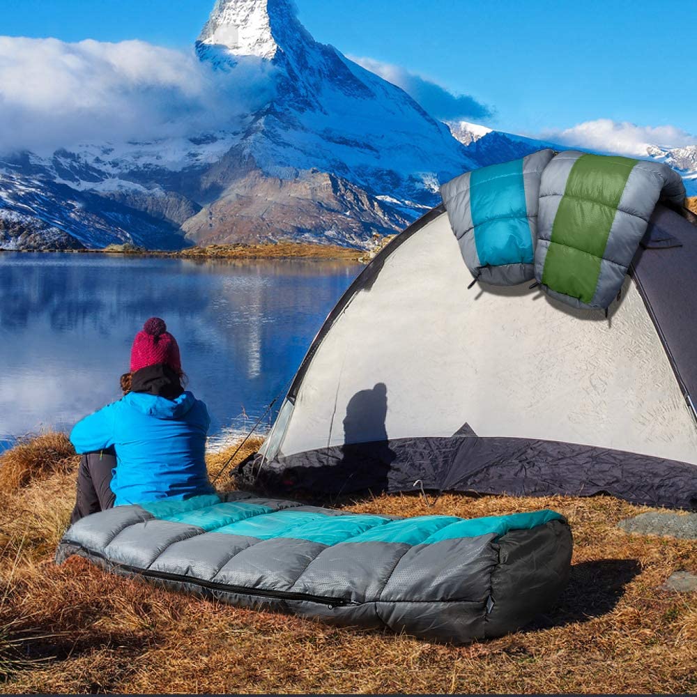 Saco de dormir doble para acampar al aire libre