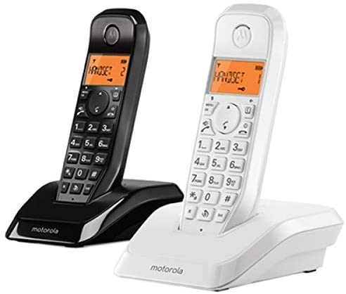 Motorola s1202 negro duo teléfono inalámbrico manos libres 50 contactos 