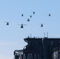 Fuerzas Aeromóviles del Ejército de Tierra sobrevolando Madrid.