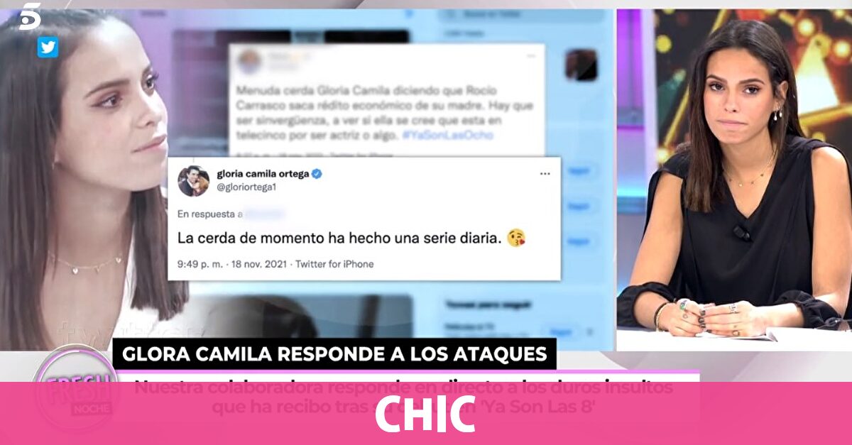 Gloria Camila reacciona ante el peor insulto "El papel de cerda no lo