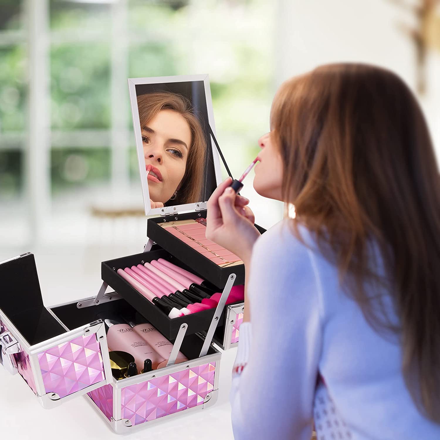 Maletin Estuche De Cosmeticos Maquillaje Profesional Maletines Para Mujer  Niñas
