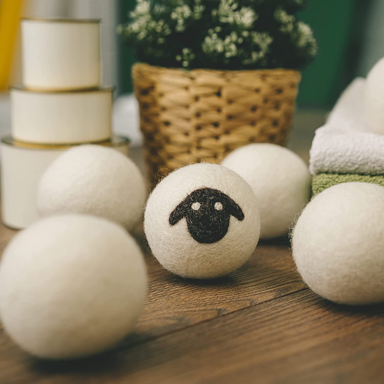 Bolas de lana para secadora – Suavizante de tela natural, reutilizable,  reduce la estática y las arrugas, ahorra tiempo de secado, alternativa a  las