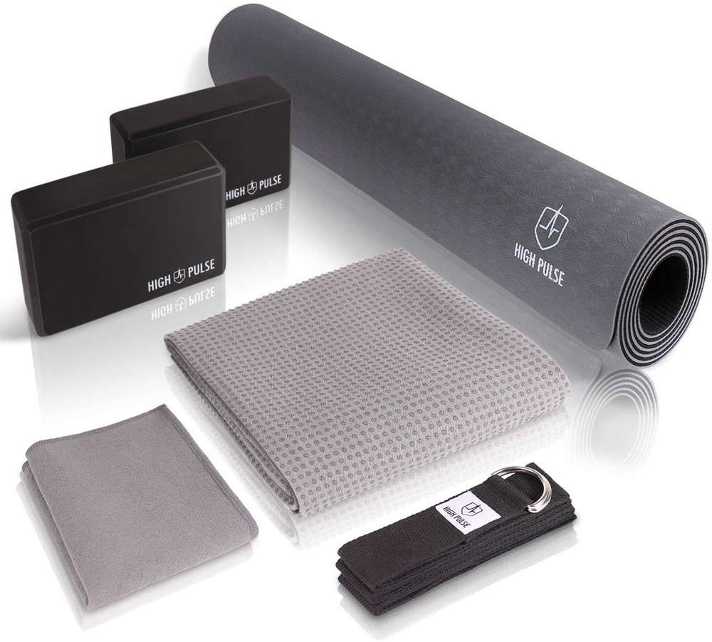 Dokpav Kit de Accesorios para Pilates Set de 5 Bandas Elásticas