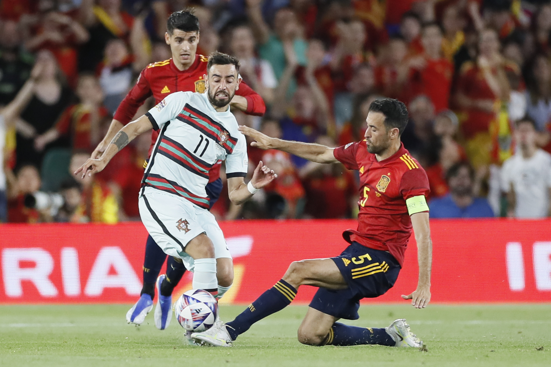 España tropieza ante Portugal en el estreno en la Liga de Naciones (1-1)