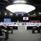 Vista general de la mesa de reuniones de la primera jornada de la cumbre de la OTAN que se celebra en el recinto de Ifema, en Madrid.