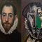 Dos retratos en el que el picassiano parece una interpretación directa de la obra de El Greco.