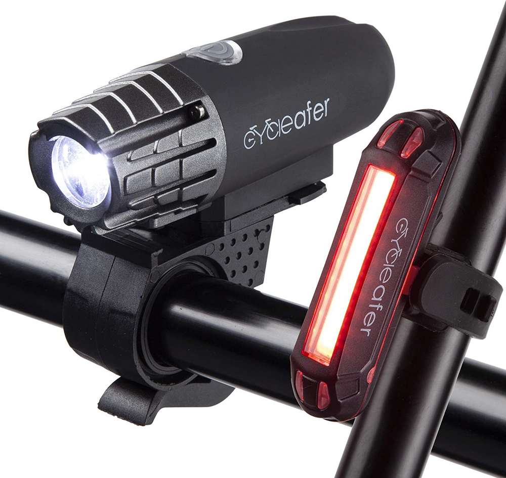 EBUYFIRE Luces de bicicleta, luz de bicicleta recargable por USB, luz de  bicicleta súper brillante, IPX5, luces delanteras y traseras con campana