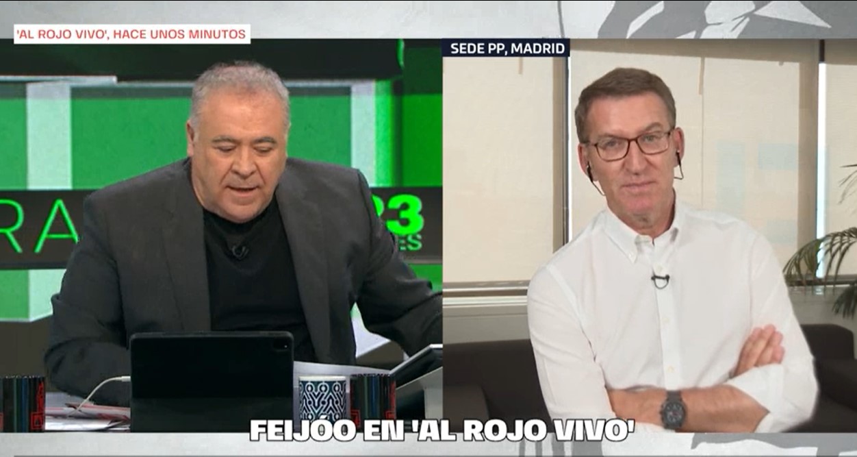 Ferreras azuza a Feijóo con la foto de Marcial Dorado y le da un aviso para el debate