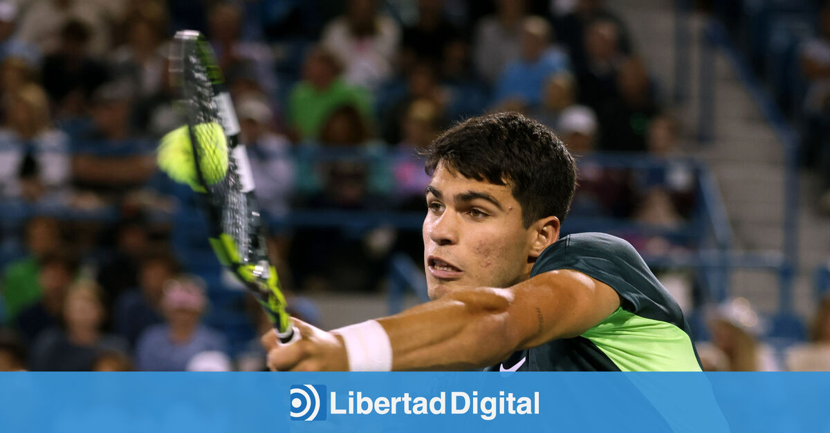 Sufrido debut de Carlos Alcaraz en el Masters de Cincinnati