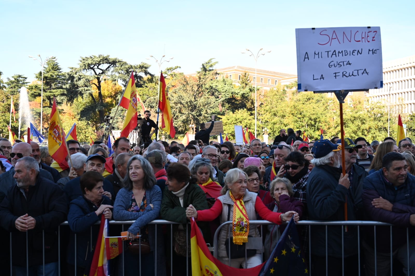 Manifestación multitudinaria contra la amnistía en la plaza de Cibeles de Madrid, en imágenes