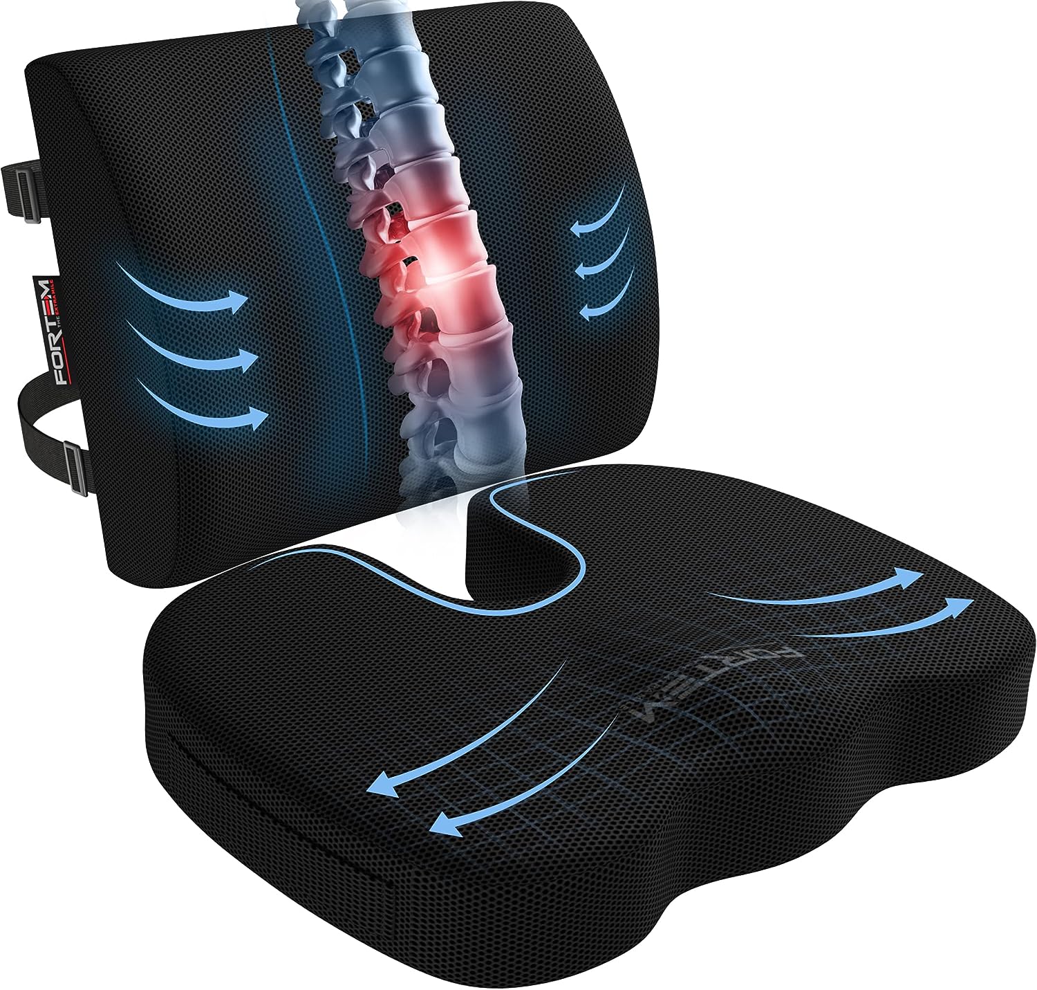 Soporte Respaldo Lumbar Ergonómico para Aliviar el Dolor