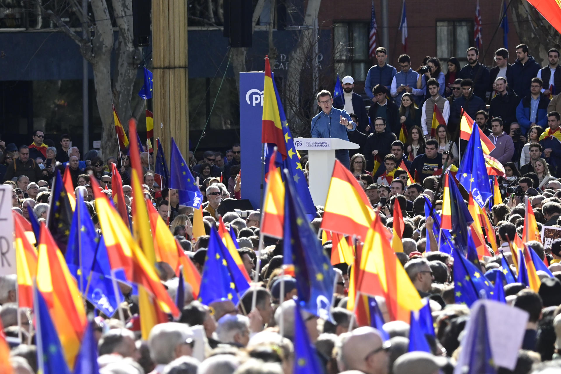 El PP vuelve a sacar a los ciudadanos a la calle contra la amnistía en Madrid