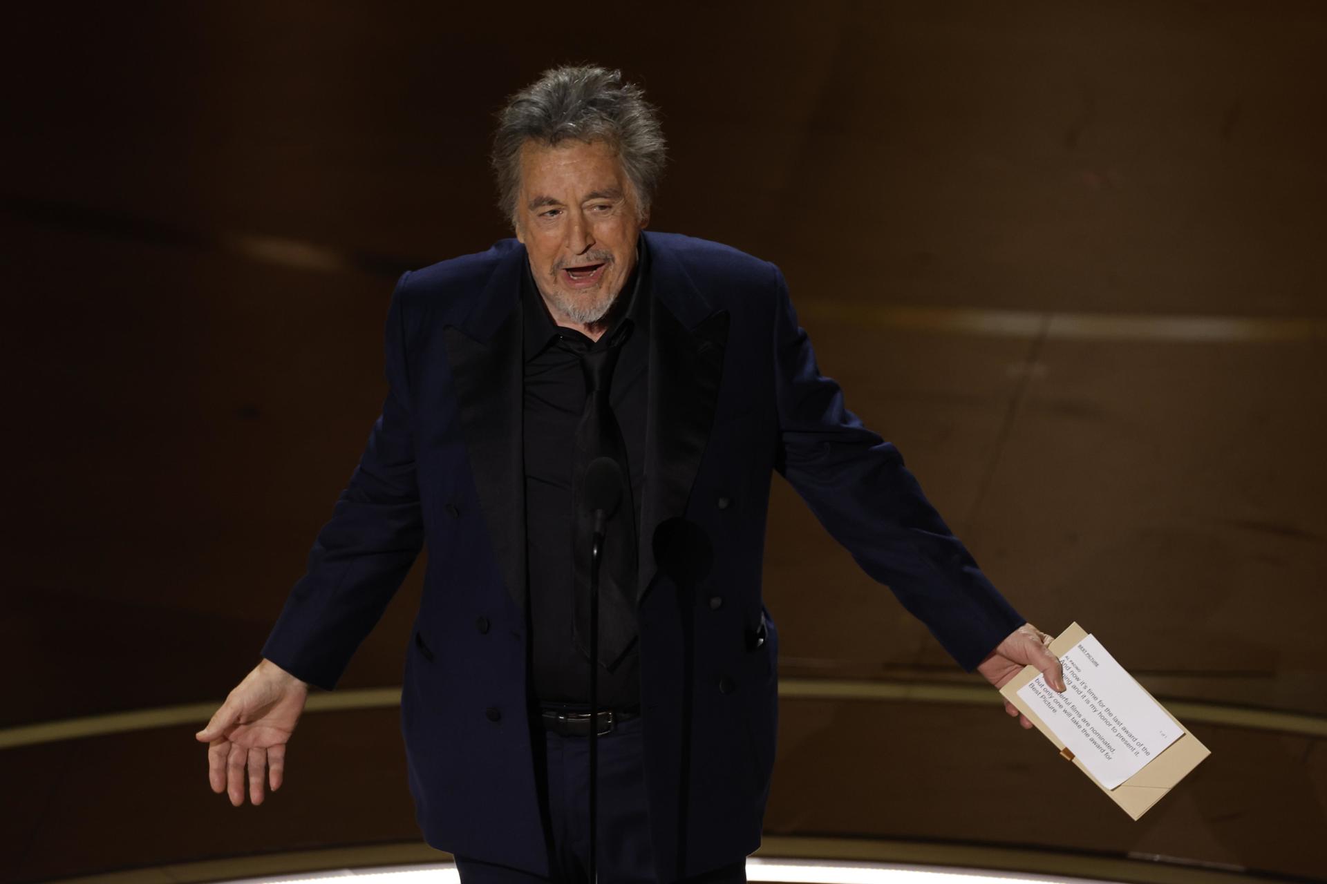 Al Pacino ensombrece el momento más emocionante de la gala Premios Oscar 2024