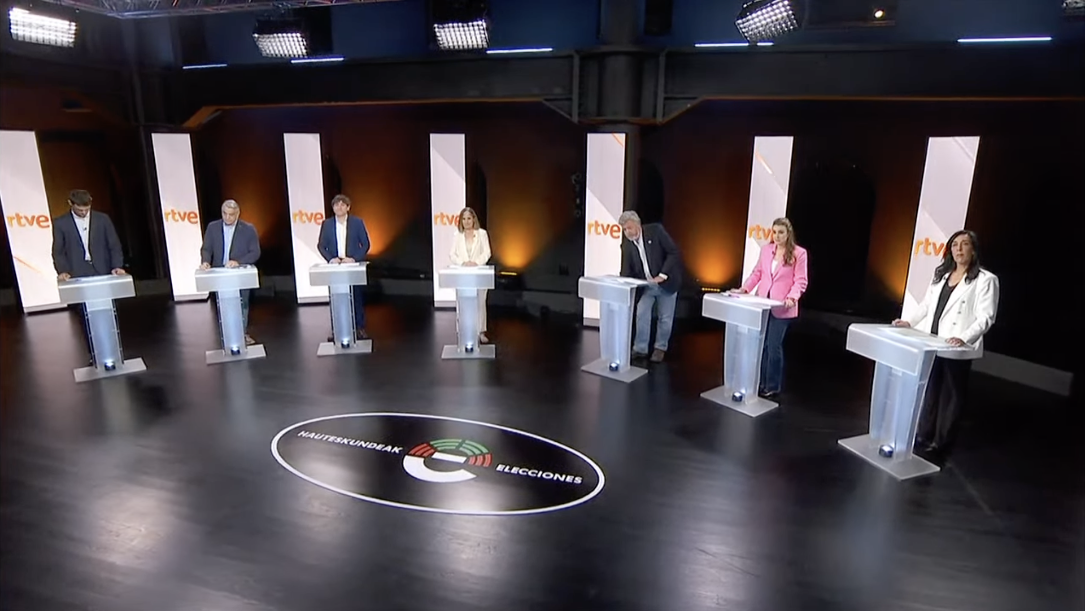 Primer debate electoral de los candidatos al Parlamento Vasco, en directo