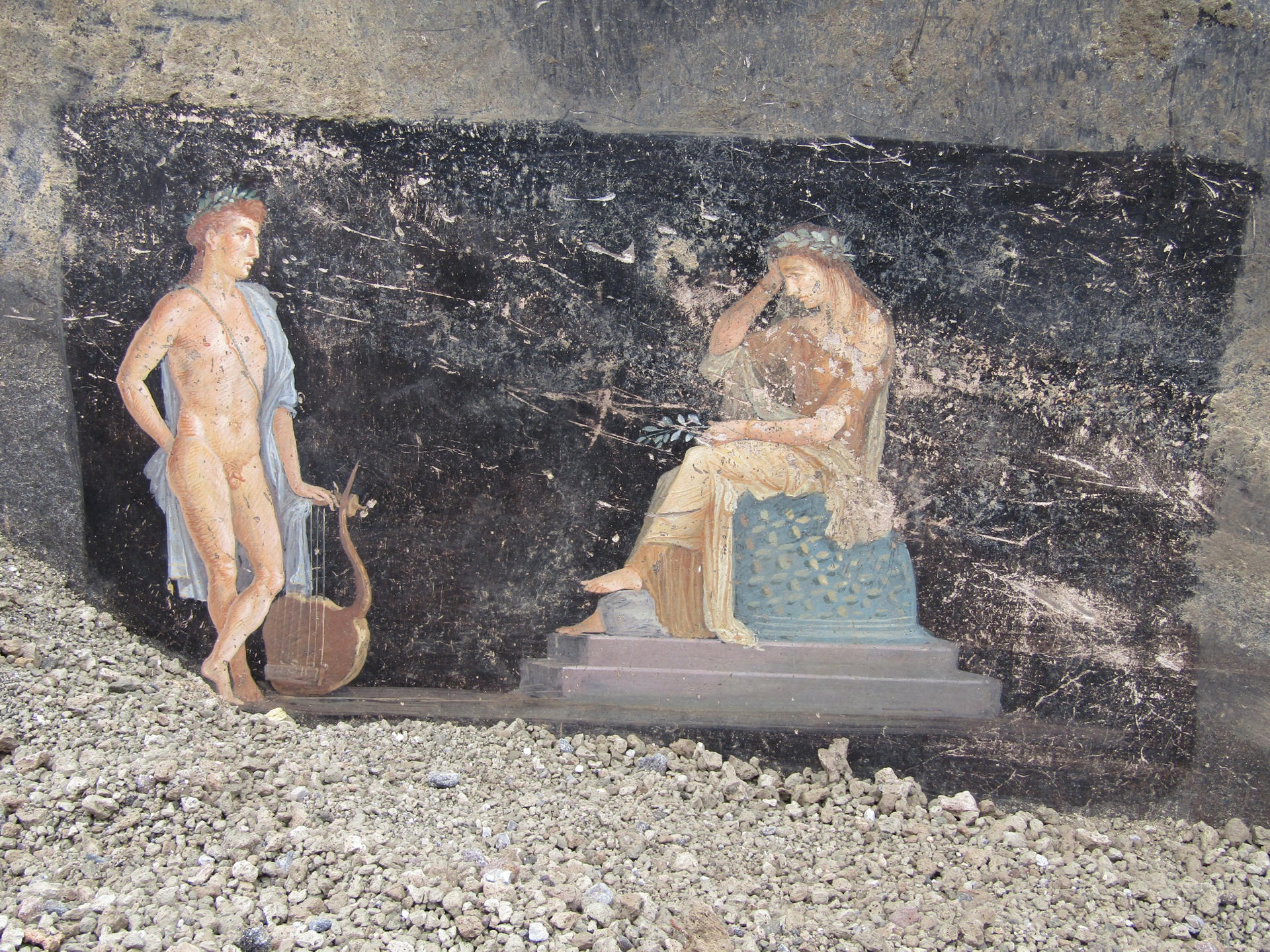 Descubren en Pompeya un imponente salón con frescos sobre la guerra de Troya