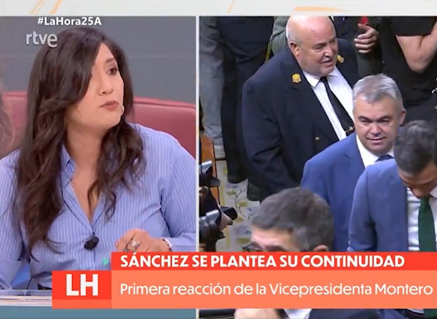Una tertuliana de TVE llama a Sánchez a "actuar" tomando el poder judicial e interviniendo medios