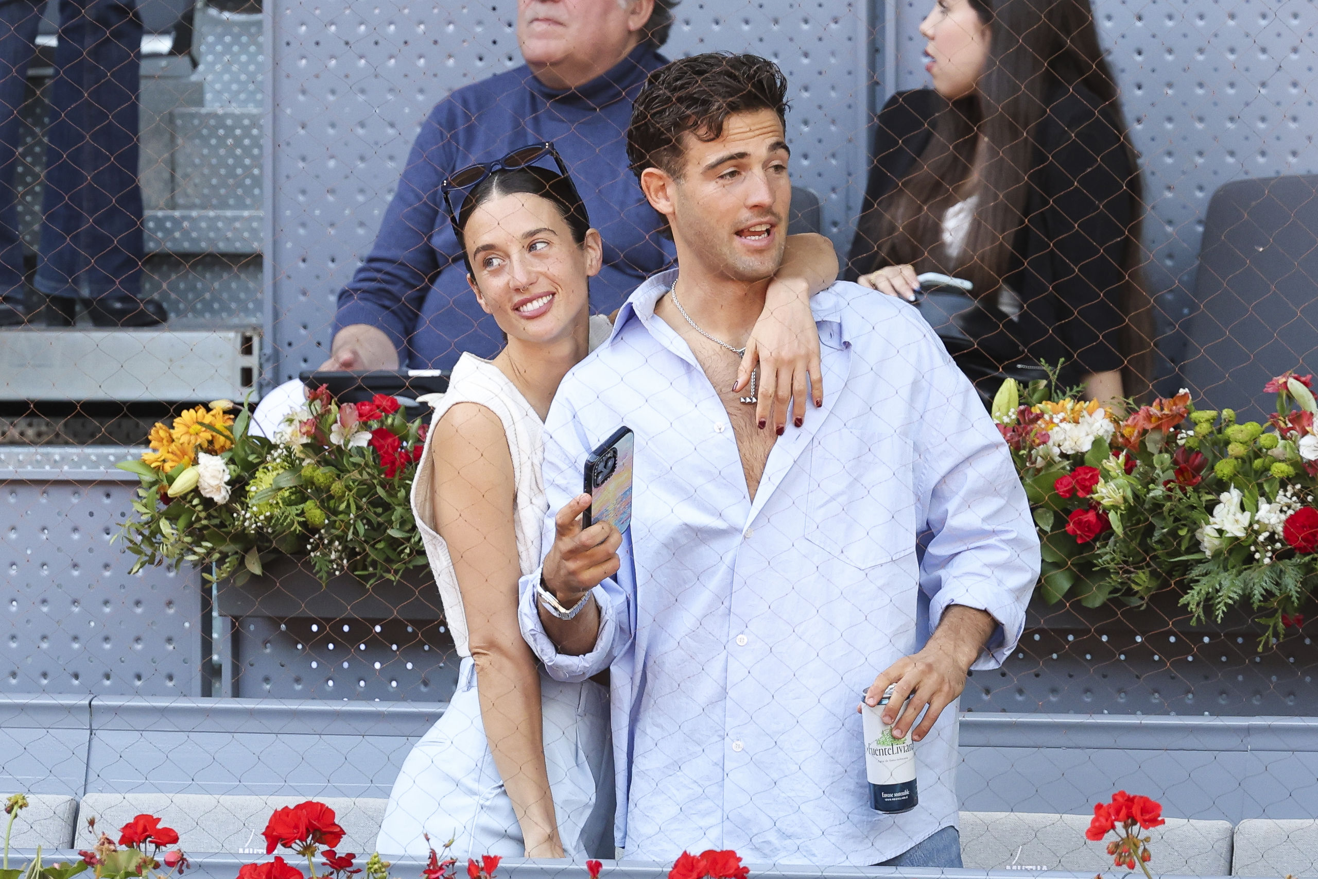 María Pedraza y su novio, apasionados durante el Mutua Madrid Open