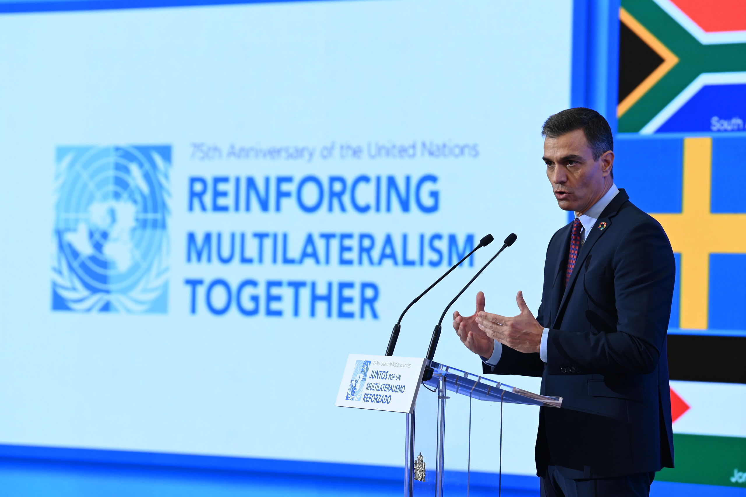 Pedro Sánchez promocionó hace dos años el Pacto Mundial de Naciones Unidas que es "aliado" de la cátedra de Begoña Gómez