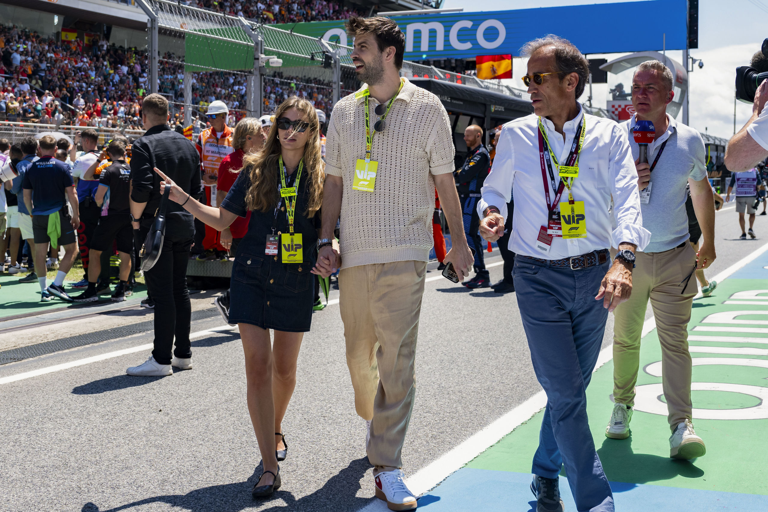 Piqué y Chía reaparecen en la Fórmula 1 después del varapalo judicial