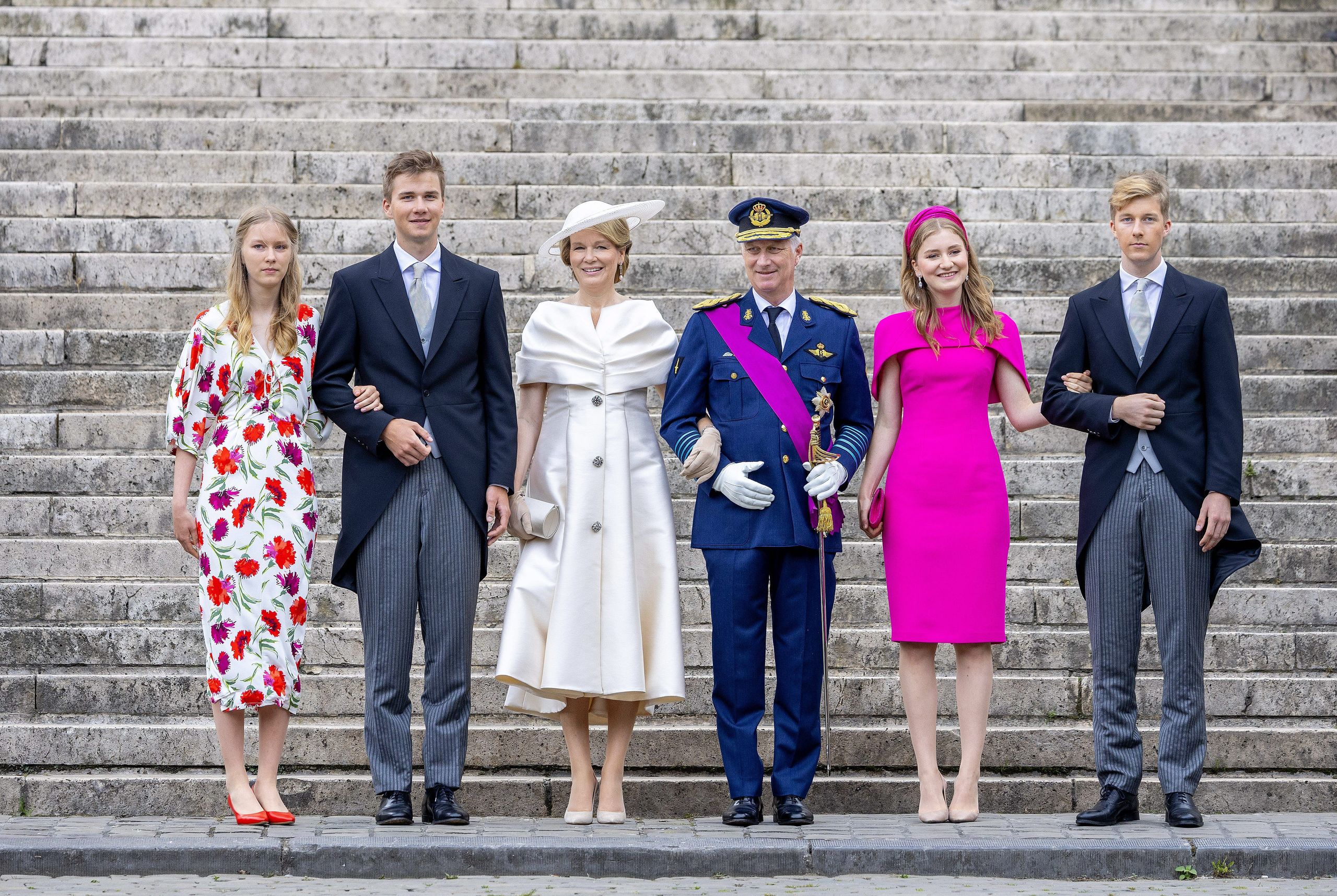 Los protagonistas del día nacional de Bélgica: los 4 hijos de  los reyes Felipe y Matilde