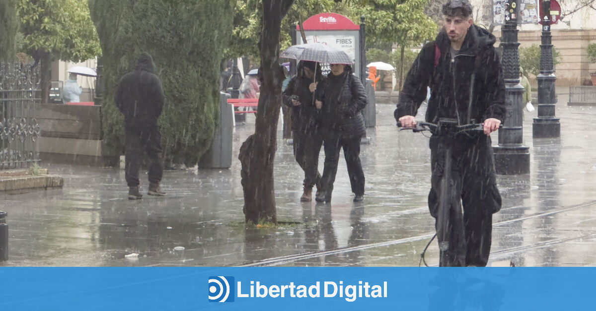 La AEMET decreta alertas amarillas por lluvia en el Sistema Central, el sur y oeste de Andalucía y Baleares