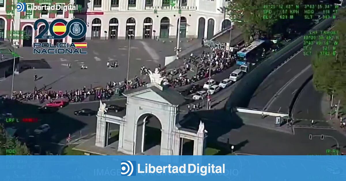 Miles de personas en las calles y grandes atascos: así se vio Madrid desde el aire durante el apagón