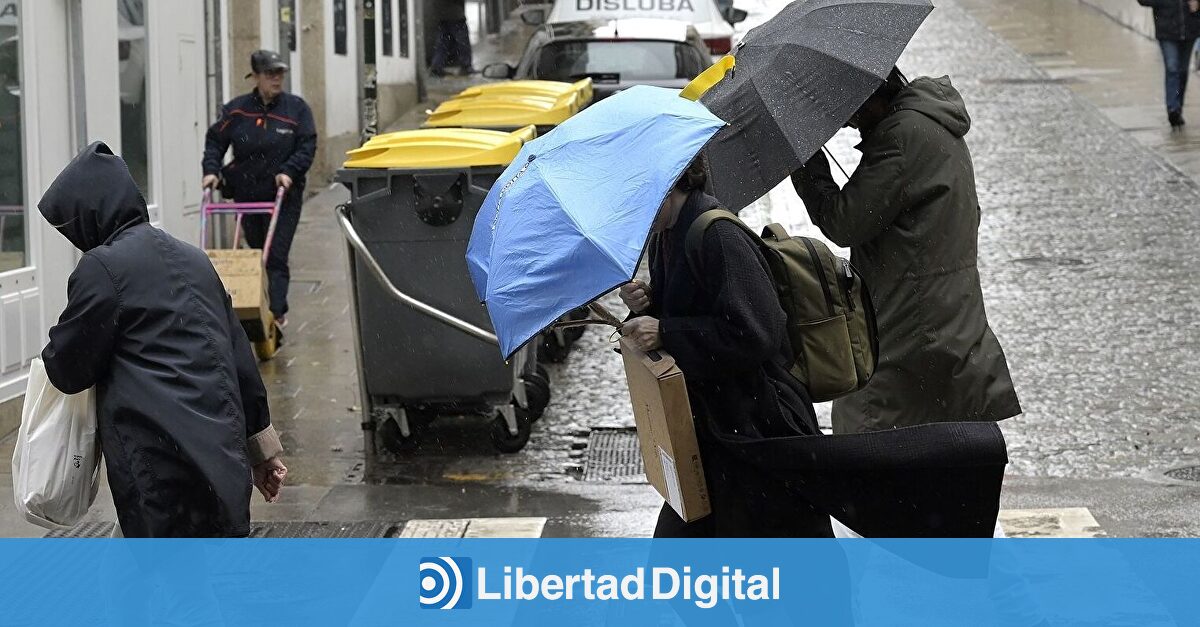 Una borrasca agita el oeste peninsular este miércoles: cinco comunidades en alerta por lluvia y riesgo de tormenta