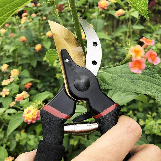 Tijeras De Podar Para Jardín - 2 Piezas, Acero 2CR13, Mango Ergonómico, Bloqueo De Seguridad, Para Plantas Y árboles