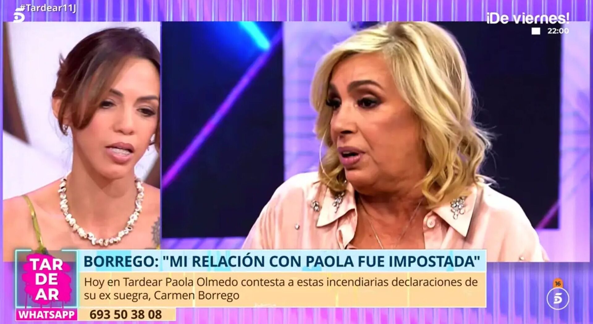 Carmen Borrego enfada a Paola Olmedo por su polémica entrevista: "Nuestra relación  ha sido falsa" - Chic