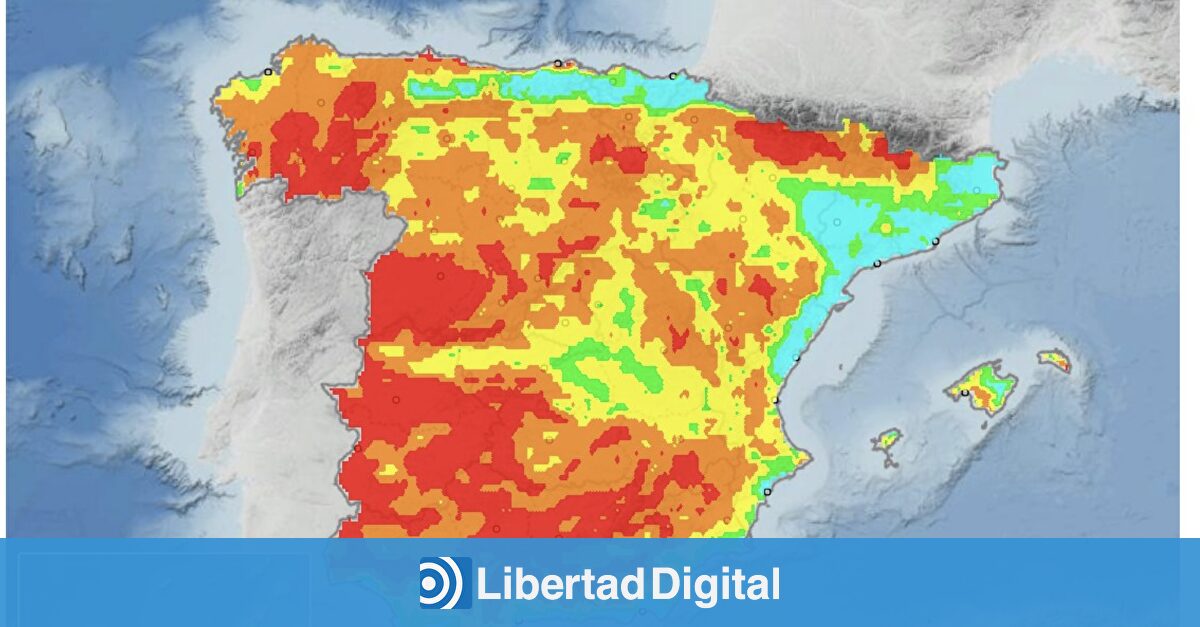 La AEMET activa la alerta roja por riesgo extremo de incendios en gran parte de España