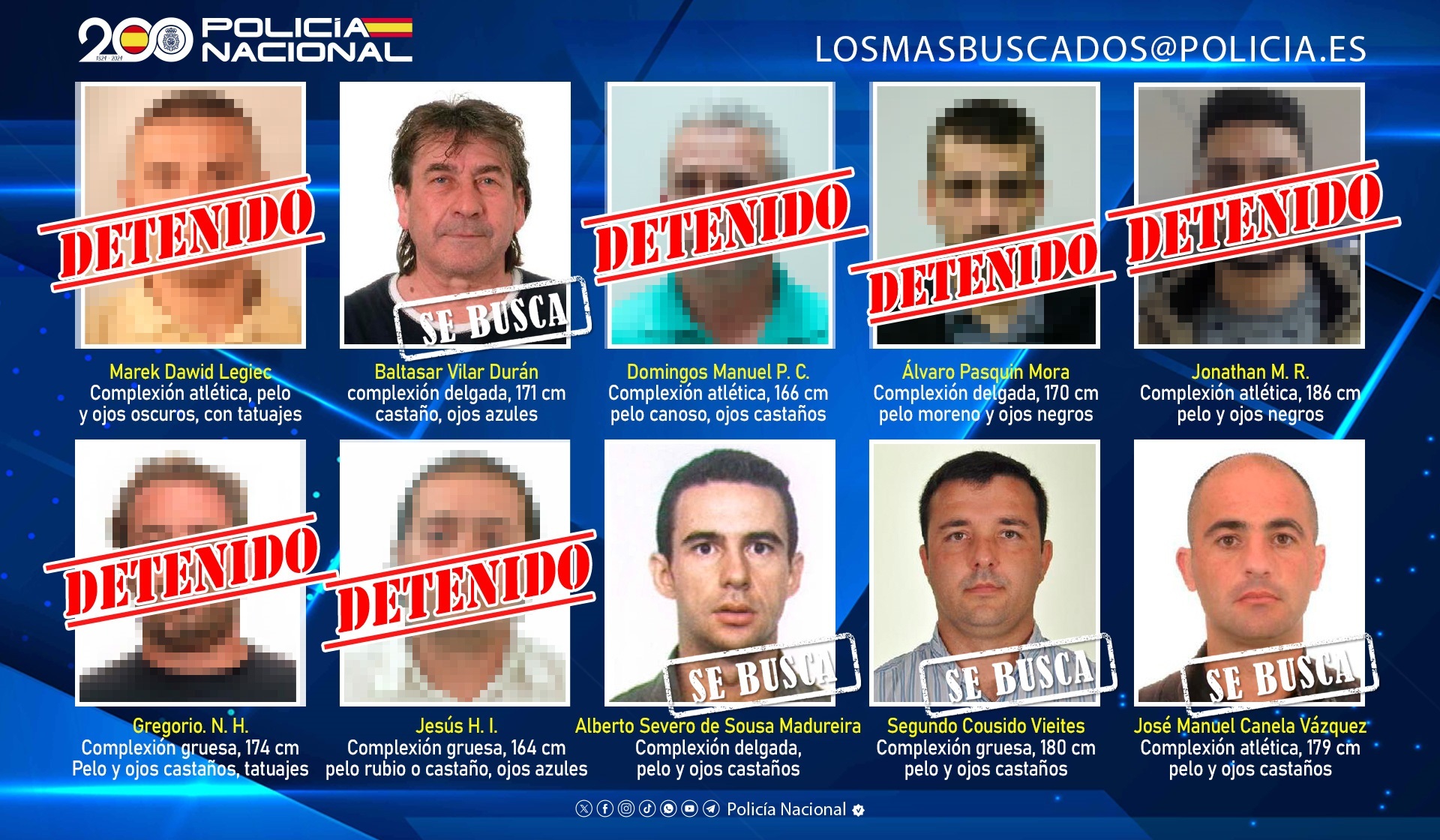 Detenido en Madrid uno de los diez fugitivos más buscados tras cinco años oculto en un cobertizo