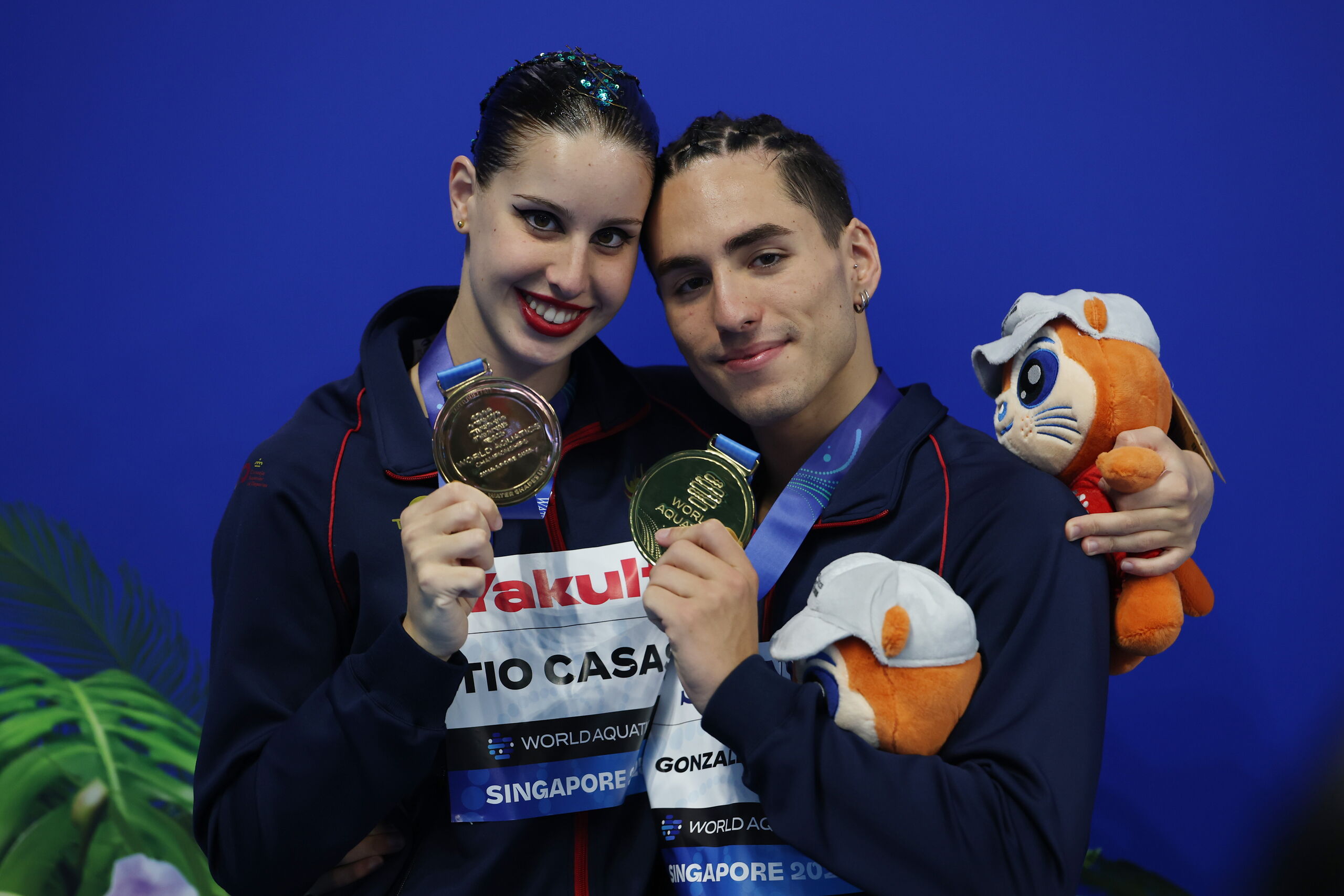 Otro oro más para España en los Mundiales de natación: Iris Tió y Dennis González, campeones en el dúo mixto libre