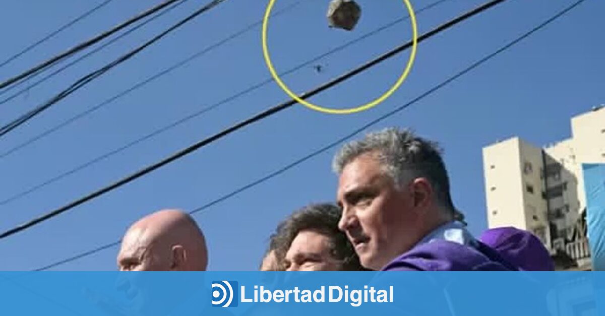 Milei, atacado a pedradas en un bastión del kirchnerismo en un acto de campaña al sur de Buenos Aires