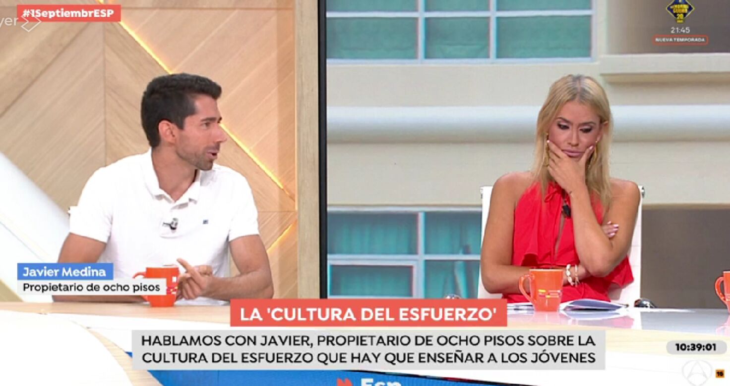 Las caras de Afra Blanco ante la lección inmobiliaria de un propietario de 8 viviendas