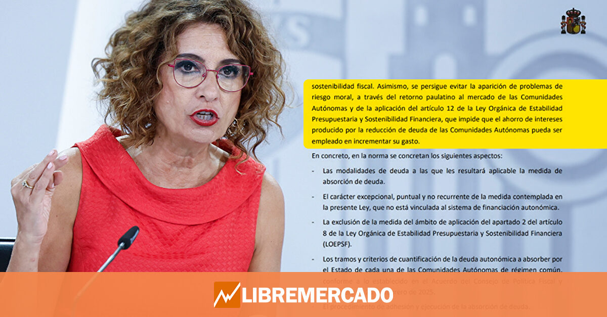El documento que demuestra el último engaño de María Jesús Montero con la quita de la deuda de las CCAA