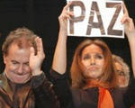 Ana Belén y Víctor Manuel, en un concierto contra la intervención en Irak.