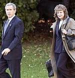 George W. Bush y Marriet Miers.