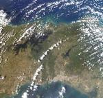El Canal de Panamá. (Foto: NASA).