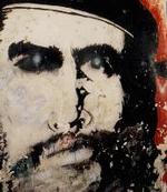 Detalle de un mural dedicado al Che en una pared de Caracas.