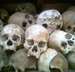 Cráneos de víctimas del genocidio perpetrado por el Jemer Rojo.