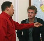 Hugo Chávez y Sean Penn.