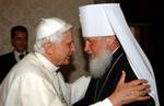 Benedicto XVI con el patriarca ortodoxo Kirill