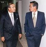 Vladimiro Montesinos y Alberto Fujimori (archivo).