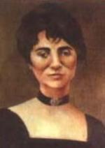 Retrato de Rosalía de Castro.
