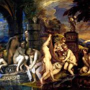 Diana y Acten y Diana y Calisto, de Tiziano