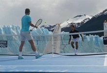 Nadal y Djokovic, en el glaciar Perito Moreno. | EFE