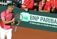 Almagro, durante las semifinales de la Copa Davis. | EFE