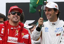 Fernando Alonso y Pedro de la Rosa, durante el ltimo GP de Brasil. | Cordon Press/Archivo
